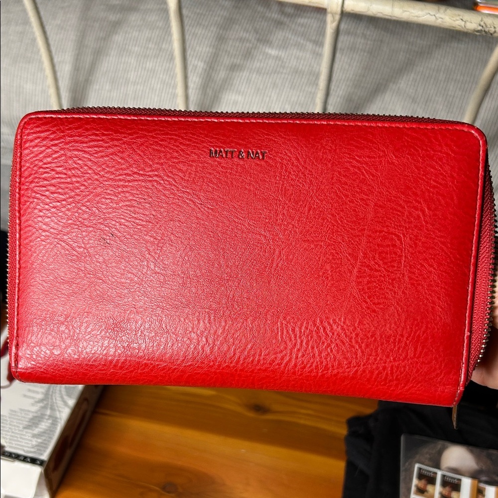 Matt & Nat Vibrant Large Red Wallet